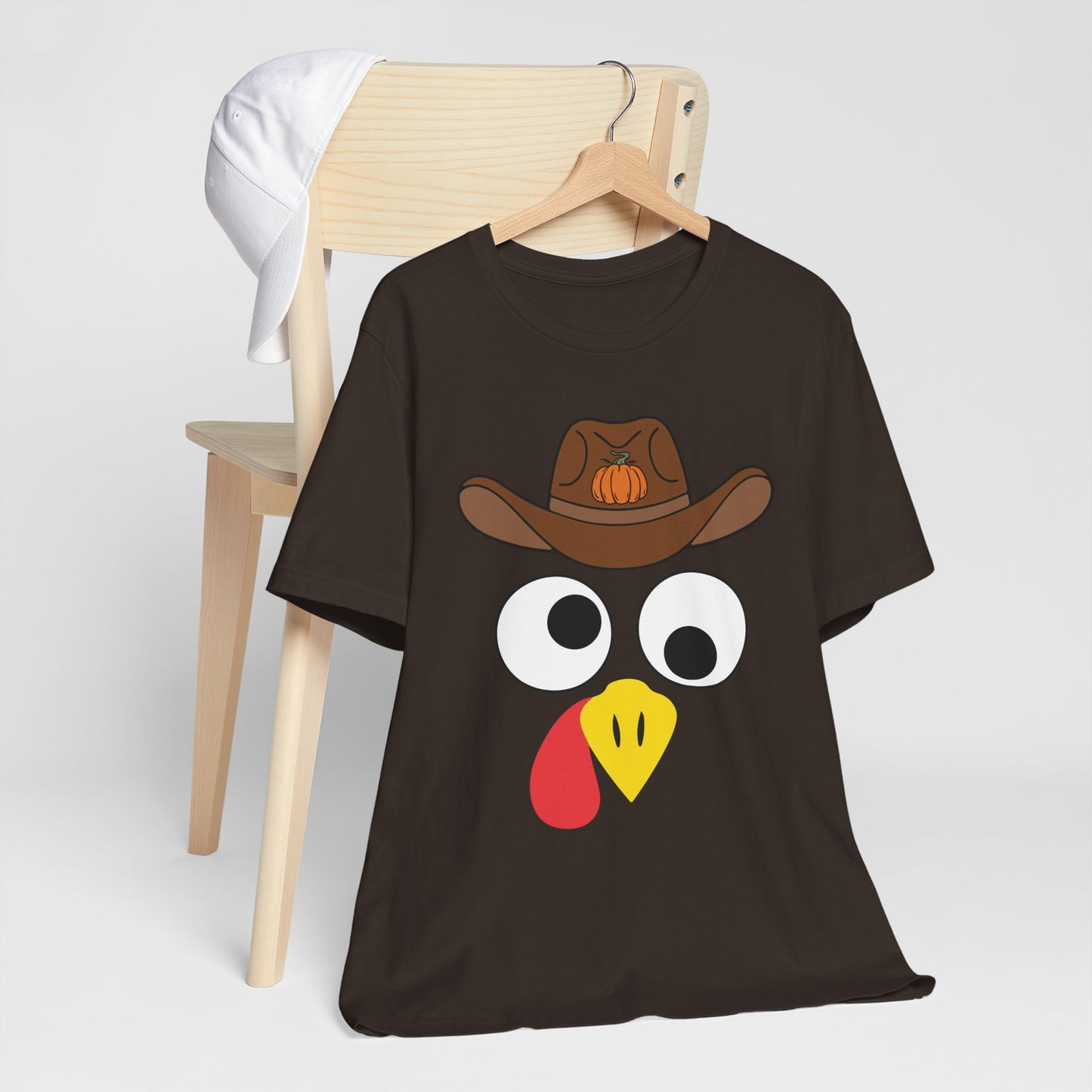 Thanksgiving Couples Turkey Face Shirt – Funny Cowboy & Cowgirl Matching Tee