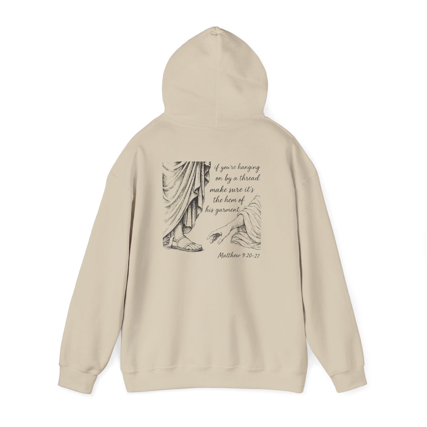 Hem of His Garment Hoodie – Matthew Bible Verse Christian Faith Pullover