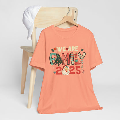 Vintage We Are Family Christmas Shirt – Retro Santa & Tree Matching Holiday Tee