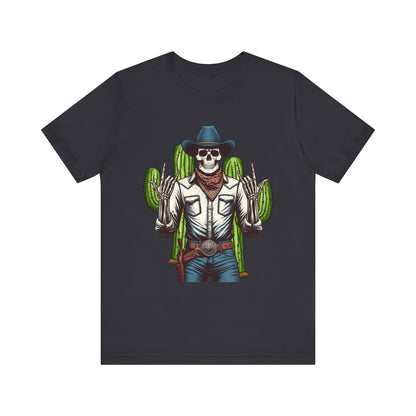 Skeleton Cowboy Howdy Shirt – Rock Hand Skull Western Rodeo Texas Tee