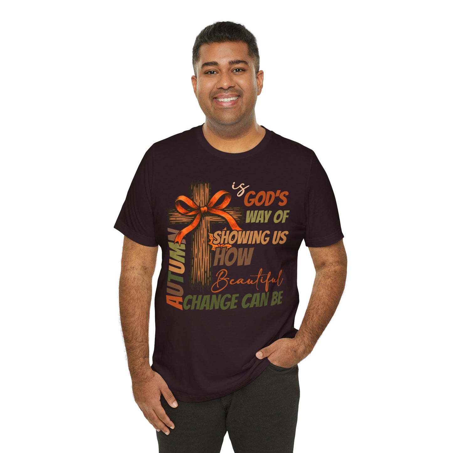 Autumn Is God’s Way Shirt – Coquette Bow Christian Cross Fall Thanksgiving Tee