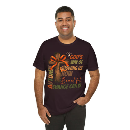Autumn Is God’s Way Shirt – Coquette Bow Christian Cross Fall Thanksgiving Tee