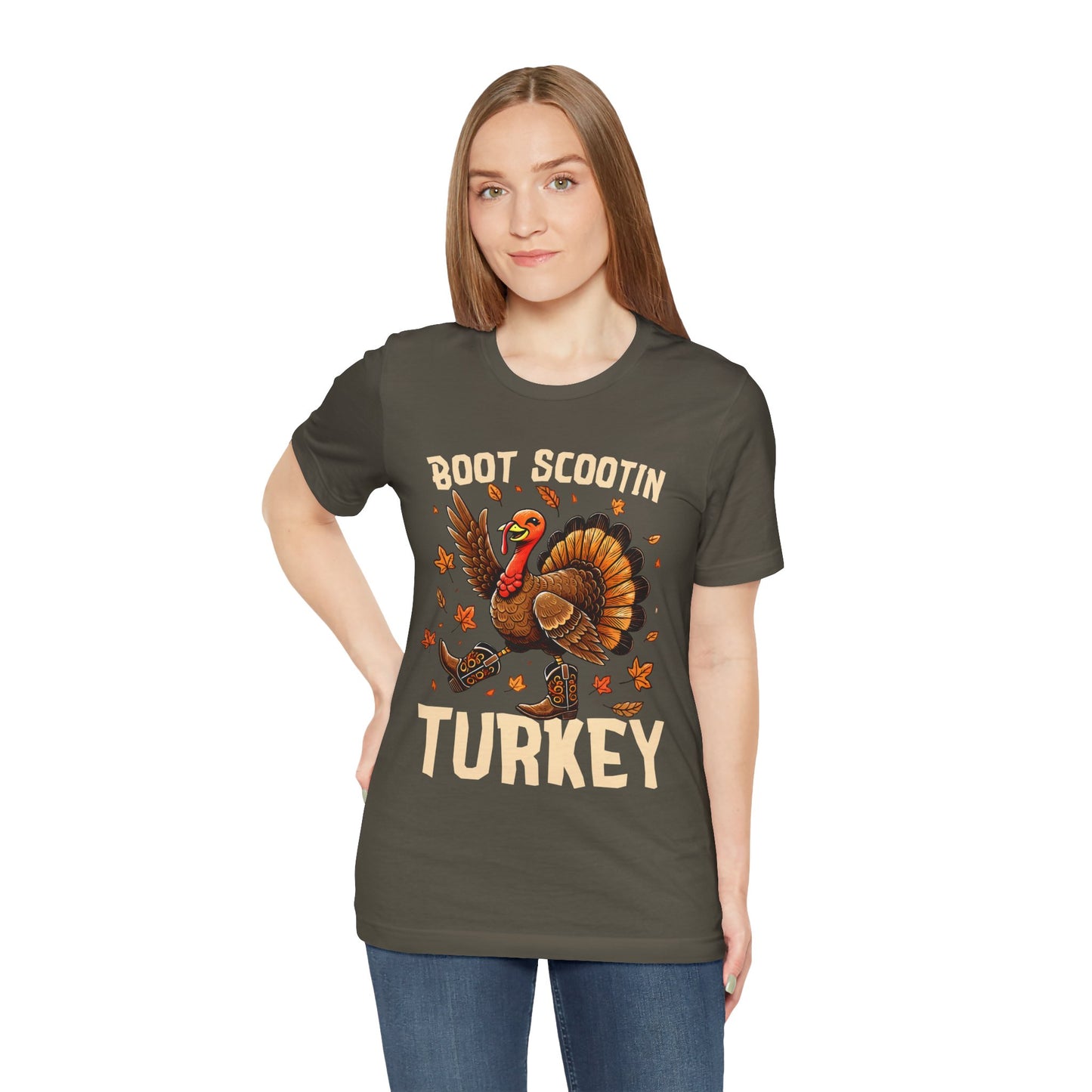 Boot Scootin’ Turkey Shirt – Funny Western Cowboy Thanksgiving Rodeo Tee
