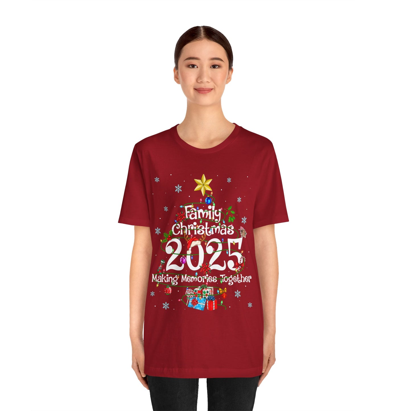 Family Christmas 2025 Tree Shirt – Festive Holiday Lights Matching Pajama Tee