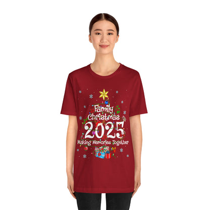 Family Christmas 2025 Tree Shirt – Festive Holiday Lights Matching Pajama Tee