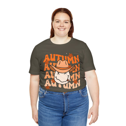 Retro Groovy Fall Shirt – Vintage 70s Smile Face Pumpkin Halloween Tee