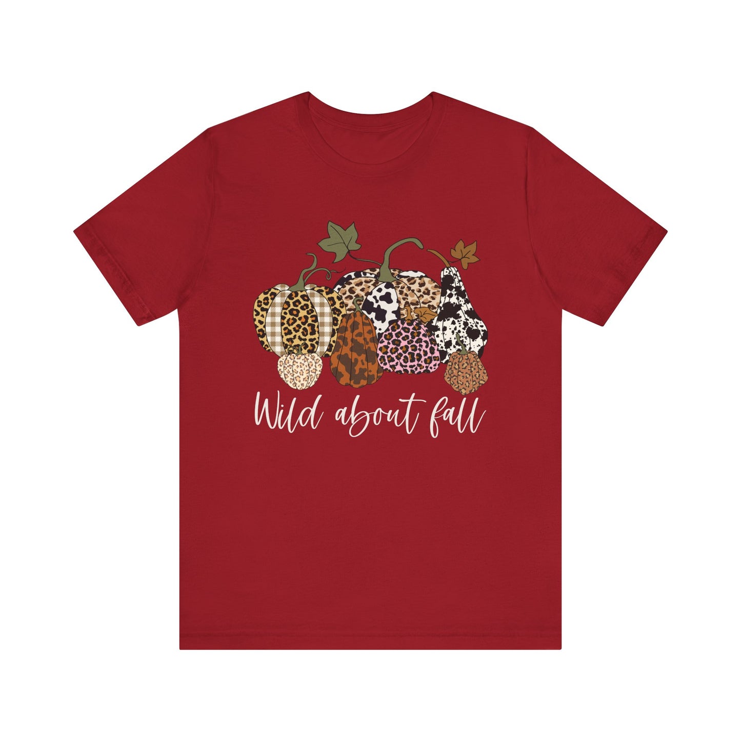 Wild About Fall Shirt – Pumpkin Leopard Plaid Autumn Thanksgiving Tee