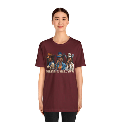 Melanin Cowgirl Swag Shirt – Black African American Western Tee
