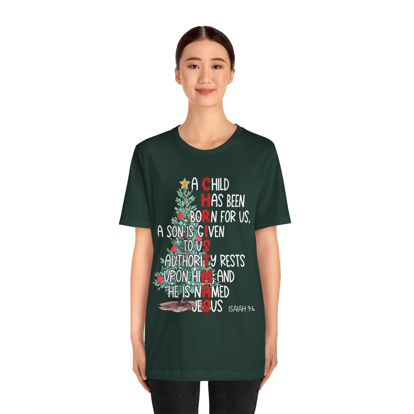 Christmas Jesus Mighty God Shirt – Isaiah 9:6 Christian Bible Verse Holiday Tee