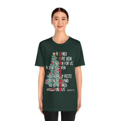 Christmas Jesus Mighty God Shirt – Isaiah 9:6 Christian Bible Verse Holiday Tee