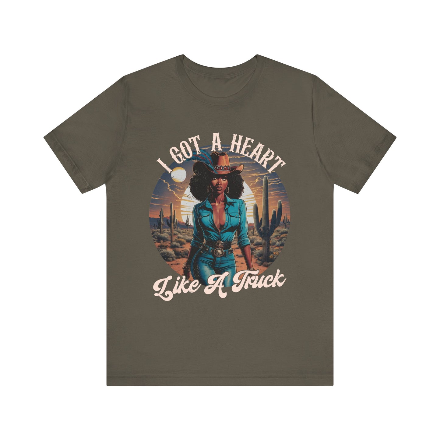 Heart Like A Truck Shirt – Black Cowgirl Christian Desert Western Tee