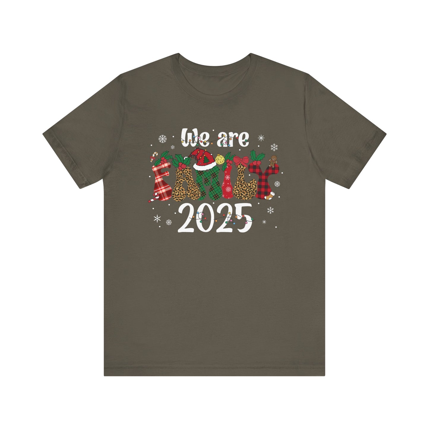 Retro Groovy We Are Family Christmas Shirt – Funky Reindeer Matching Holiday Tee