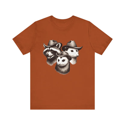 Cowboy Trash Trio Shirt – Opossum Raccoon Western Rodeo Funny Tee