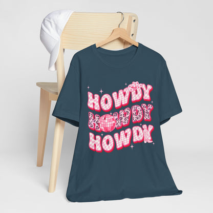 Howdy Pink Cowgirl Shirt – Leopard Disco Western Rodeo Country Girl Tee