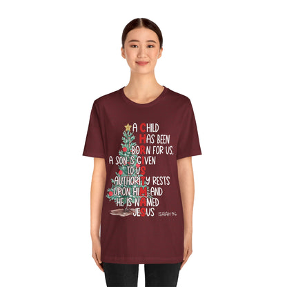 Christmas Jesus Mighty God Shirt – Isaiah 9:6 Christian Bible Verse Holiday Tee