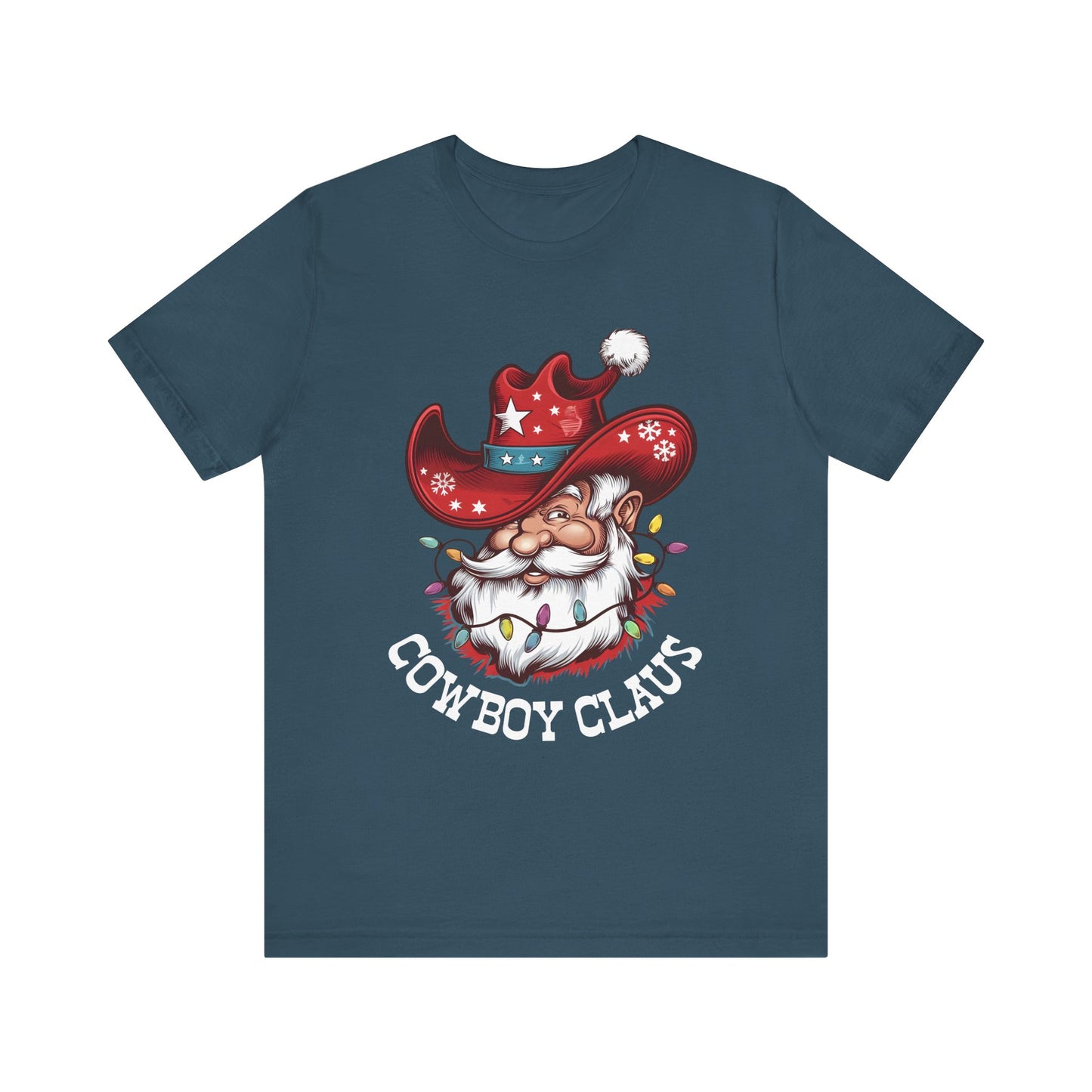 Cowboy Claus Shirt – Western Santa Hat Funny Cowboy Christmas Holiday Tee