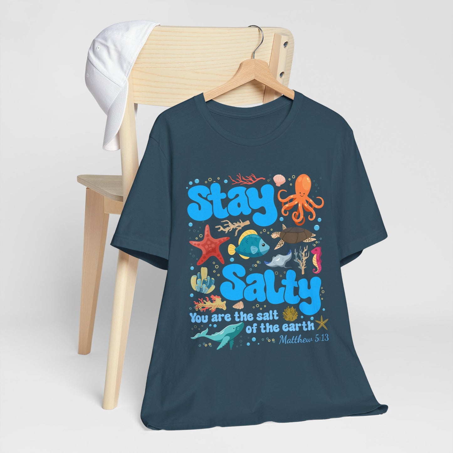 Stay Salty Shirt – Matthew 5:13 Christian Faith Ocean Kids Teachers Tee