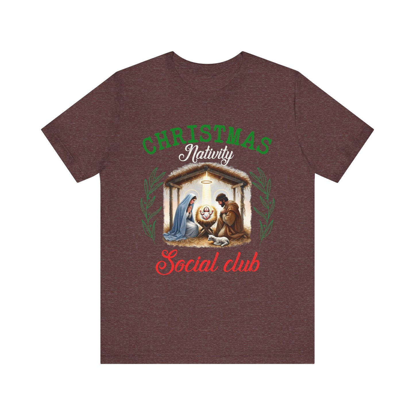 Christmas Nativity Social Club Shirt – Christian Nativity Scene Faith Holiday Tee