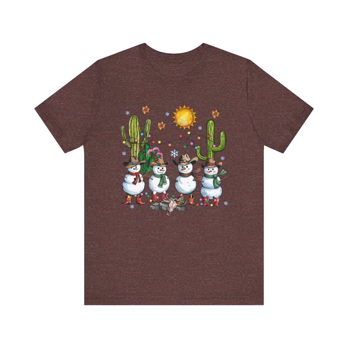 Snowman Cowboy Christmas Shirt – Western Howdy Holiday Tee for Kids & Boys