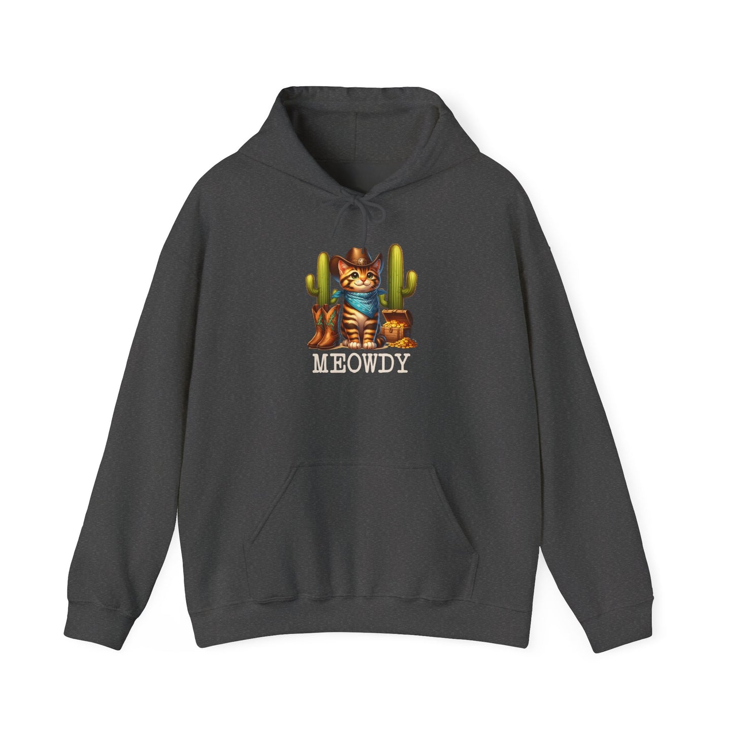 Meowdy Cowboy Cat Hoodie – Western Howdy Southern Country Cactus Pullover