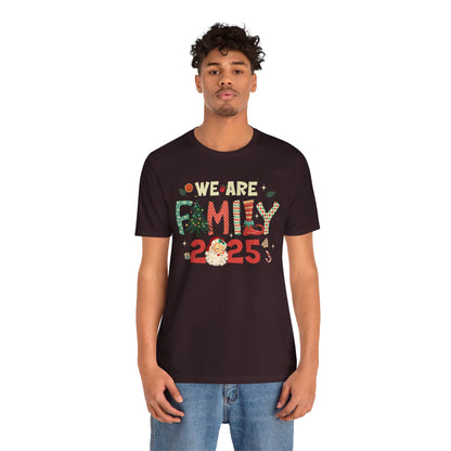 Vintage We Are Family Christmas Shirt – Retro Santa & Tree Matching Holiday Tee