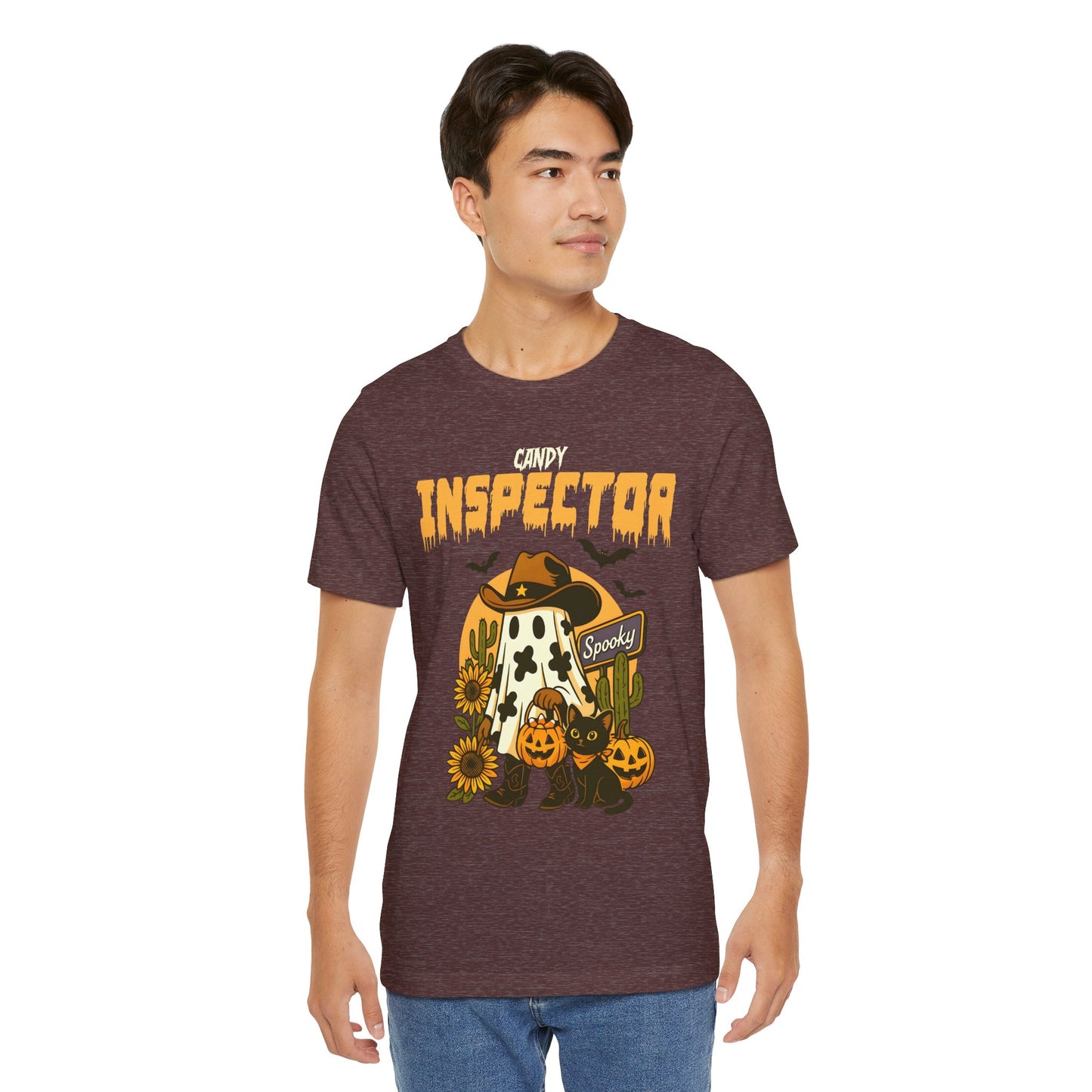 Candy Inspector Shirt – Western Ghost Cowboy Halloween Trick-or-Treat Tee