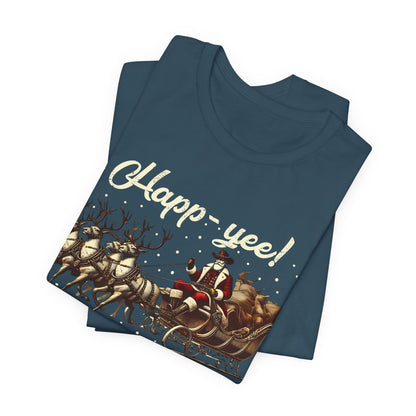 Happy Yeehaw Holidays Shirt – Funny Western Howdy Santa Christmas Tee