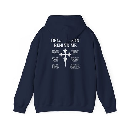 Dear Person Behind Me Hoodie – Bible Verse Christian Faith Cross Pullover