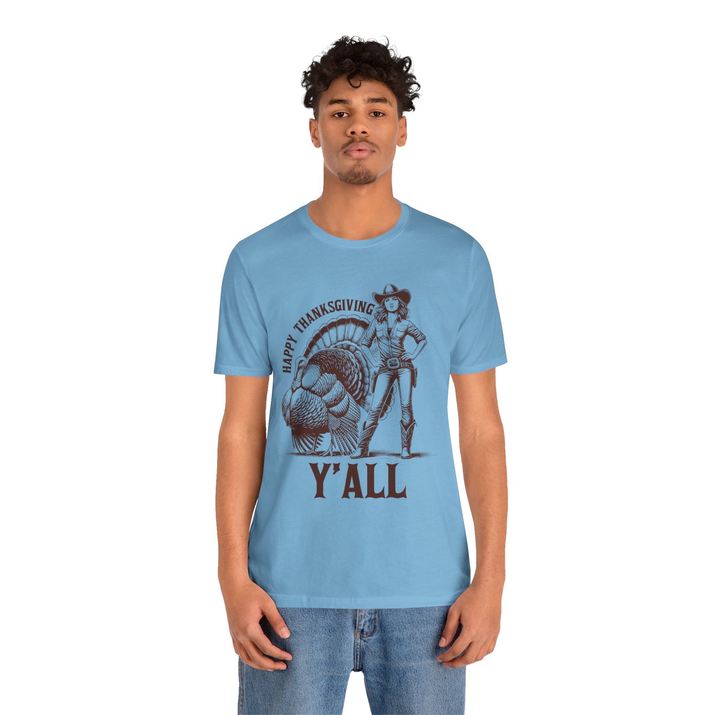 Happy Thanksgiving Y’all Shirt – Western Cowgirl Turkey Country Rodeo Tee