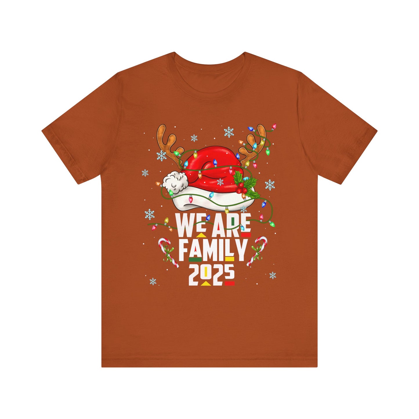 We Are Family 2025 Shirt – Afro Christmas Tree & Santa Matching Black Family Tee