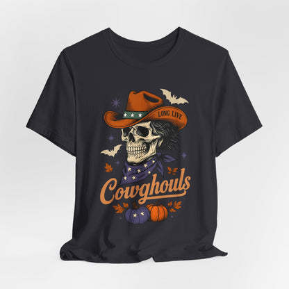 Cowghouls Shirt – Long Live Halloween Skeleton Cowboy Western Ghost Tee
