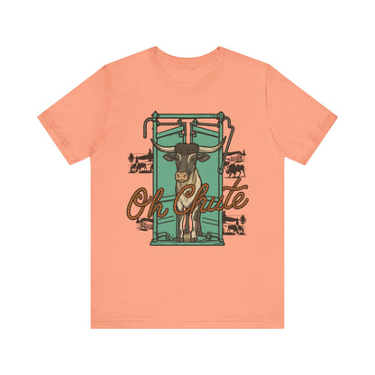 Oh Chute Teal Bull Shirt – Funny Rodeo Western Bucking Cowboy Tee