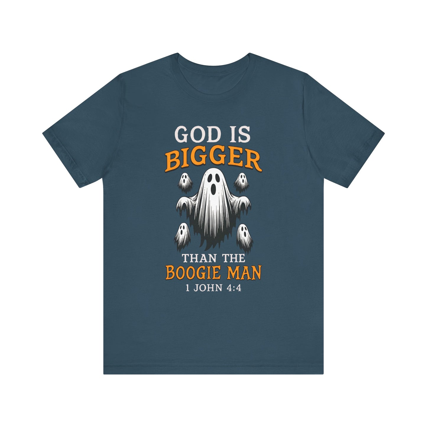 God Is Bigger Than the Boogie Man Shirt – Christian Ghost Halloween Faith Tee