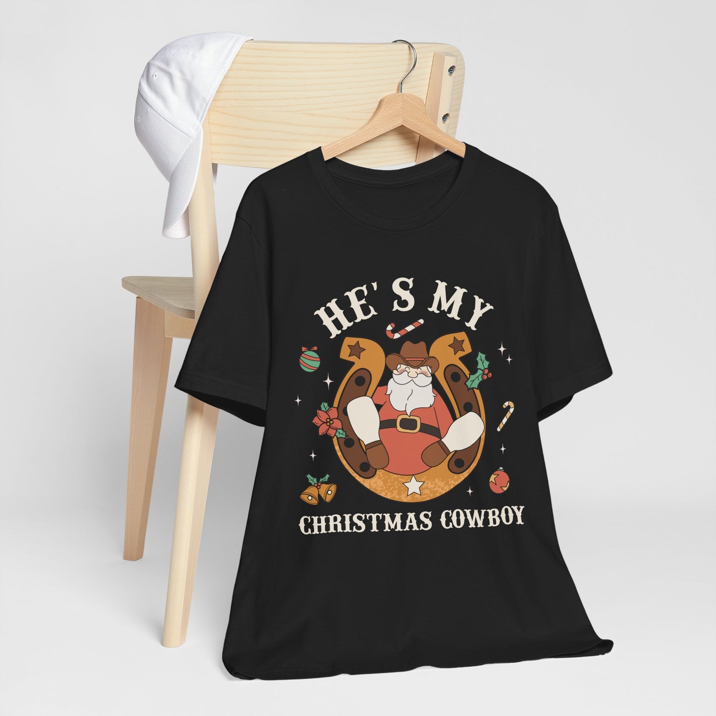 He’s My Christmas Cowboy Shirt – Western Santa Couples Matching Holiday Tee