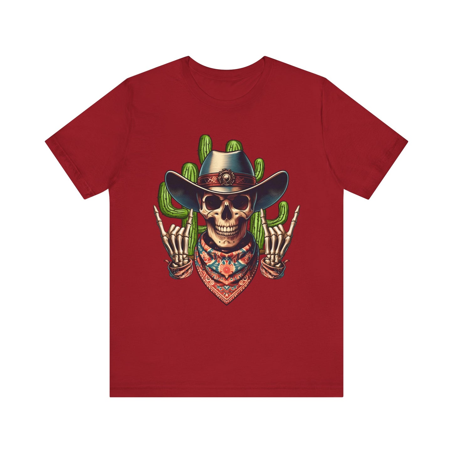 Skeleton Cowboy Howdy Shirt – Rock Hand Skull Western Rodeo Texas Tee