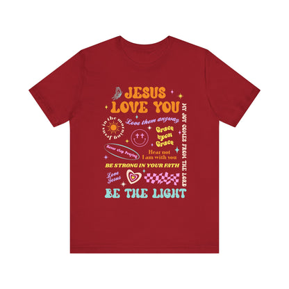 Jesus Loves You Shirt – Groovy Retro Christian Faith Encouragement Bible Tee