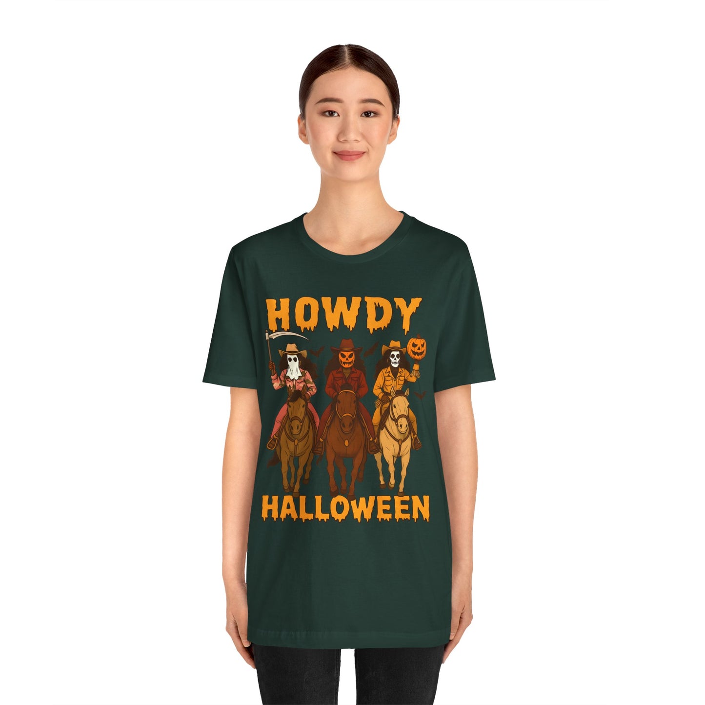 Howdy Halloween Shirt – Spooky Western Skeleton Cowboy Riders Tee, Funny Rodeo Fall Outfit