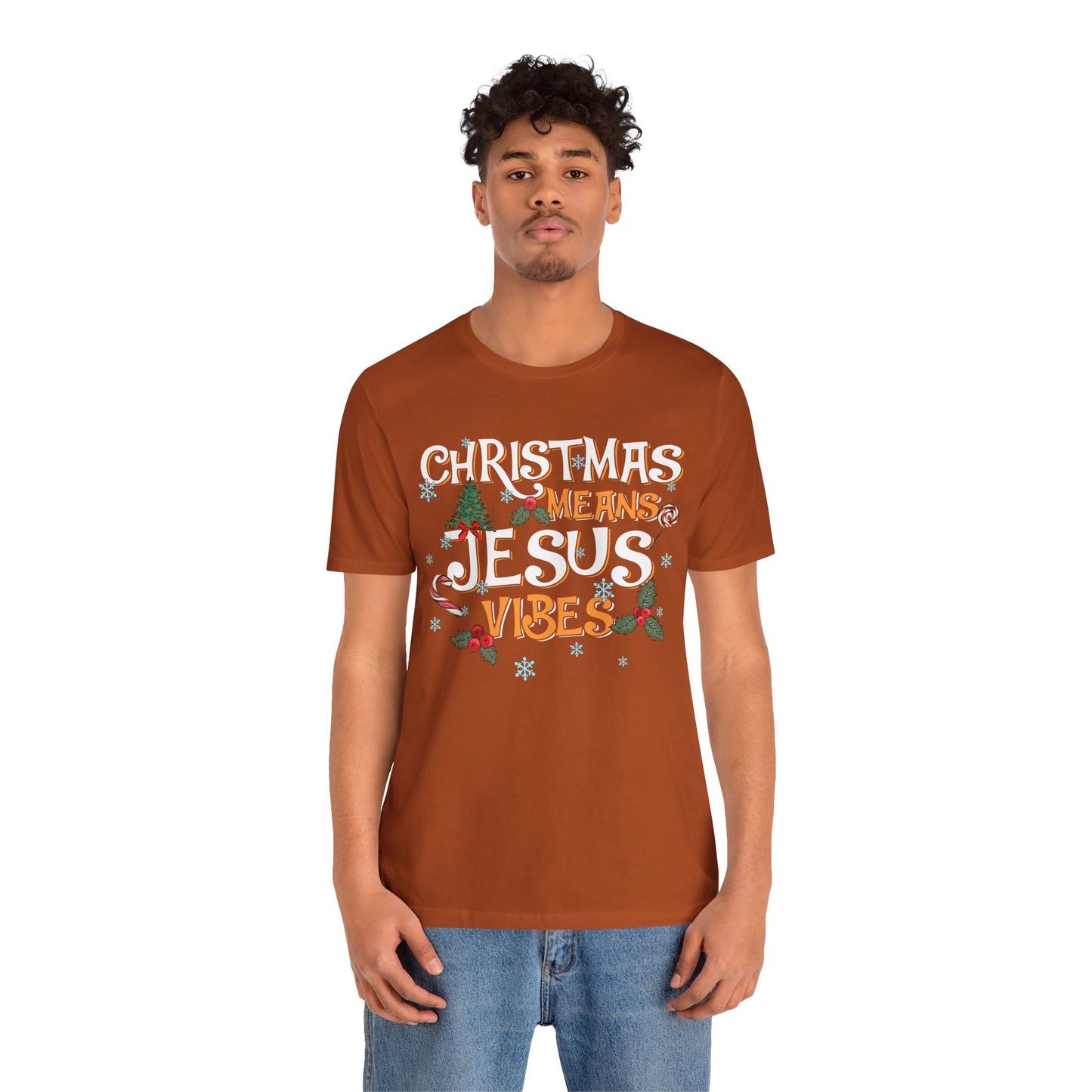 Christmas Means Jesus Vibes Shirt – Christian Faith Holiday Pajama Tee