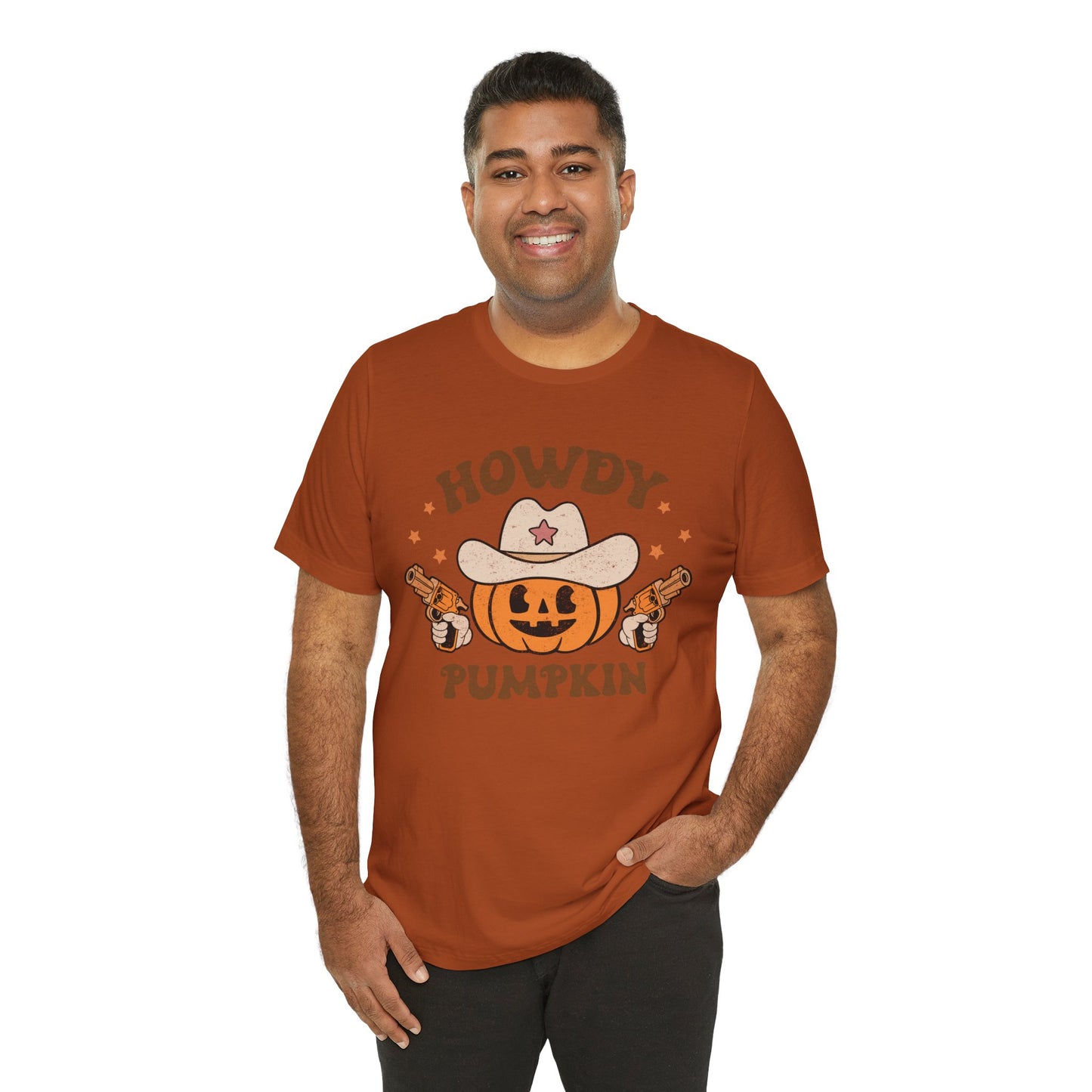 Howdy Pumpkin T-Shirt, Retro Western Cowboy Cowgirl Halloween Tee