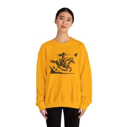 Cowgirl Riding Horse Sweatshirt – Christian Scripture Western Rodeo Texas Pullover