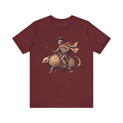 Cowboy Skeleton Riding Armadillo Shirt – Howdy Western Texas Rodeo Tee