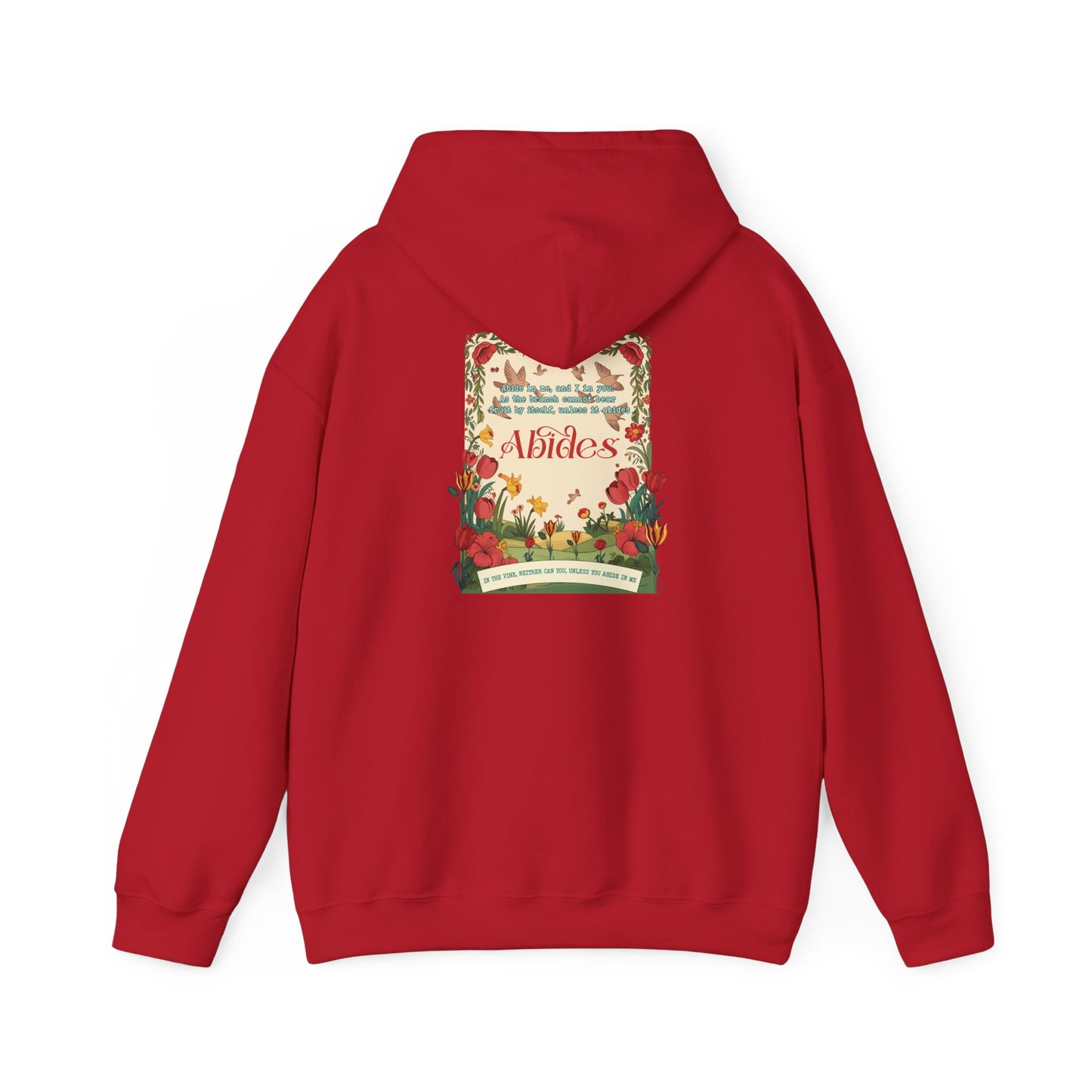 Abide in Me Hoodie – Faithful Blooms Bible Scripture Christian Pullover