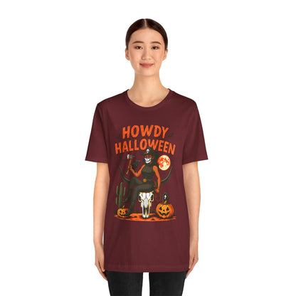 Howdy Halloween Shirt – Skeleton Cowgirl Western Fall Rodeo Tee