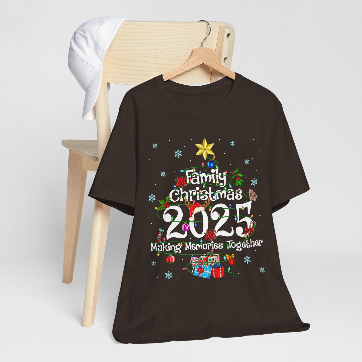 Family Christmas 2025 Tree Shirt – Festive Holiday Lights Matching Pajama Tee