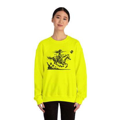 Cowgirl Riding Horse Sweatshirt – Christian Scripture Western Rodeo Texas Pullover