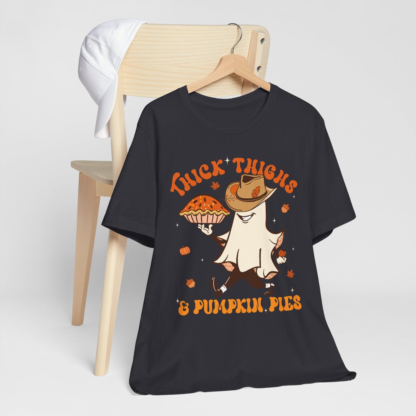 Thick Thighs Pumpkin Pies Shirt – Funny Howdy Ghost Western Halloween Tee