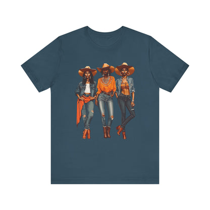 Black Cowgirl Shirt – Western Rodeo Tee with Melanin Pride & Texas Cowgirl Graphic