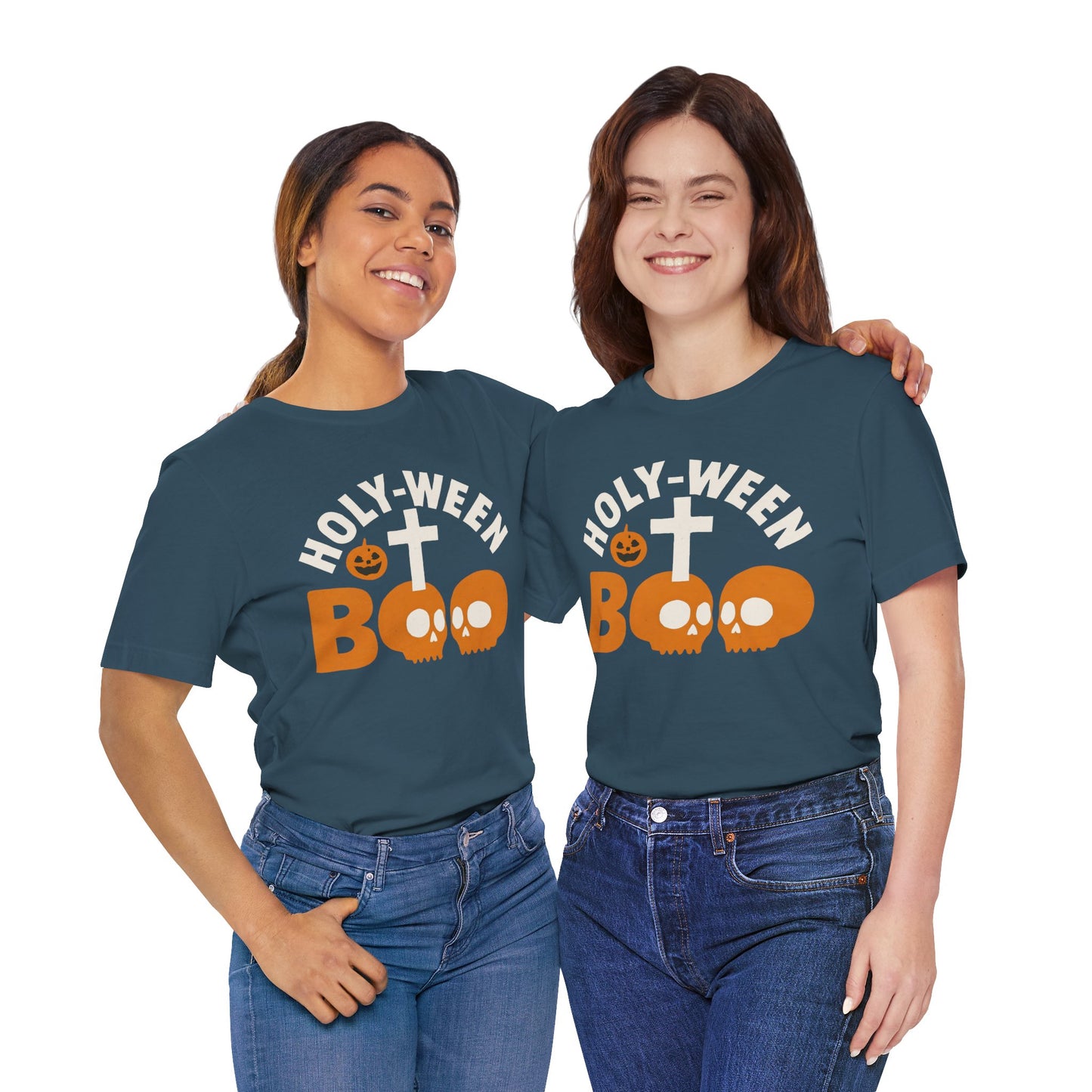 Holy Ween Boo Shirt – Christian Halloween Cross & Skull Faith Tee