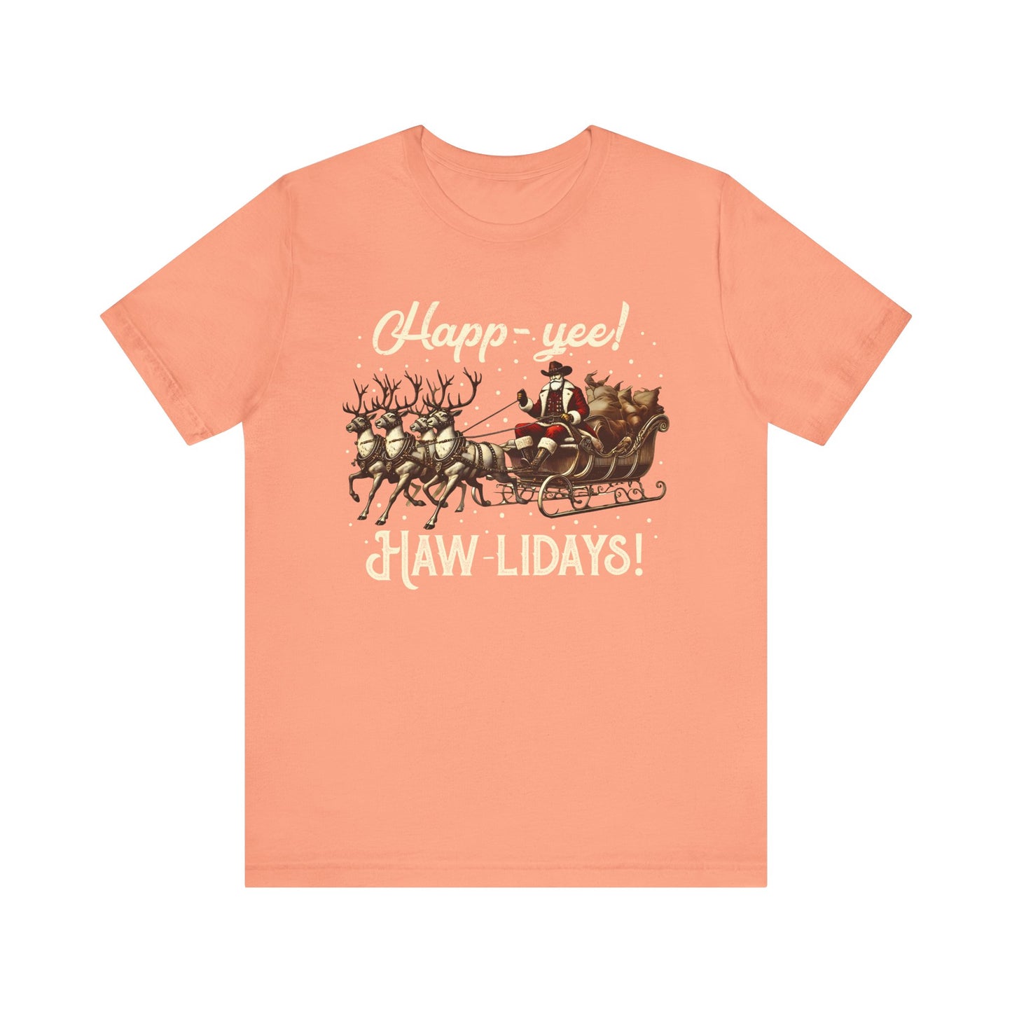 Happy Yeehaw Holidays Shirt – Western Santa Howdy Funny Country Christmas Tee