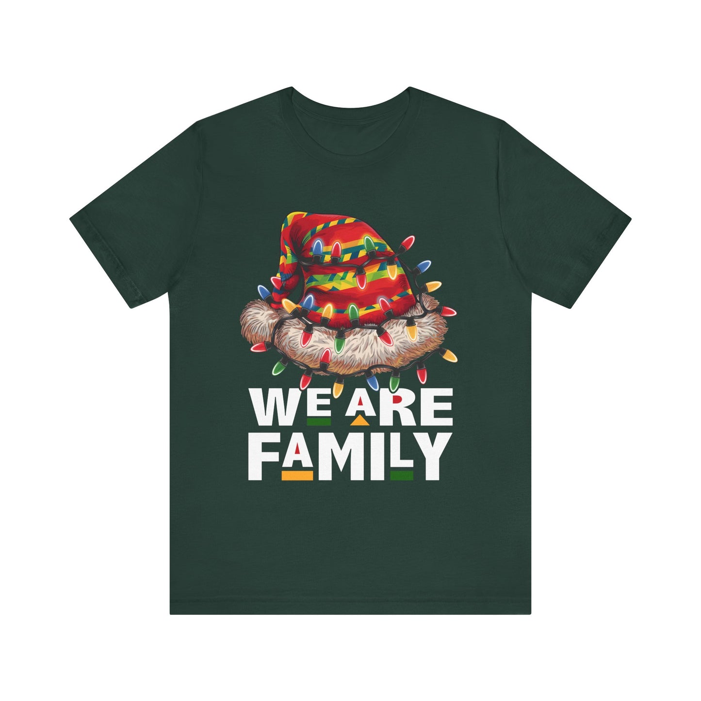 We Are Family Black Christmas Shirt – Afrocentric Matching Holiday Melanin Tee
